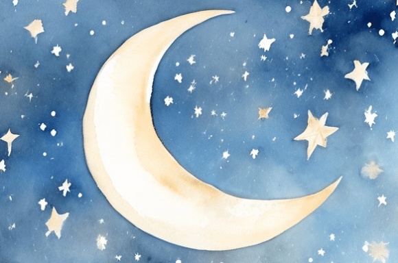 Download Boho Celestial Moon and Stars Watercolor - Moon and stars Collection
