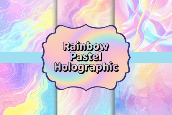 Download Rainbow Pastel Holographic Junk Journal - Holo Collection