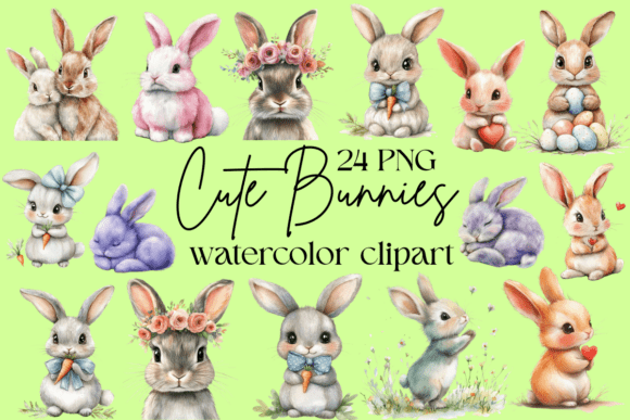 Download Cute Bunny Clipart Set - Premium Resources