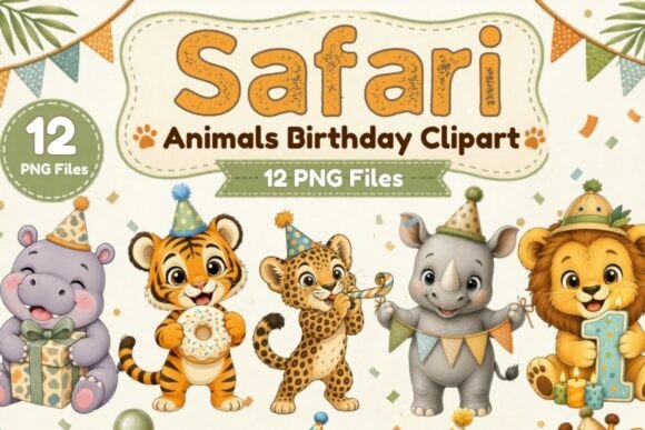 Download Safari Animals Birthday Clipart PNG, 12 - Safari animals Collection